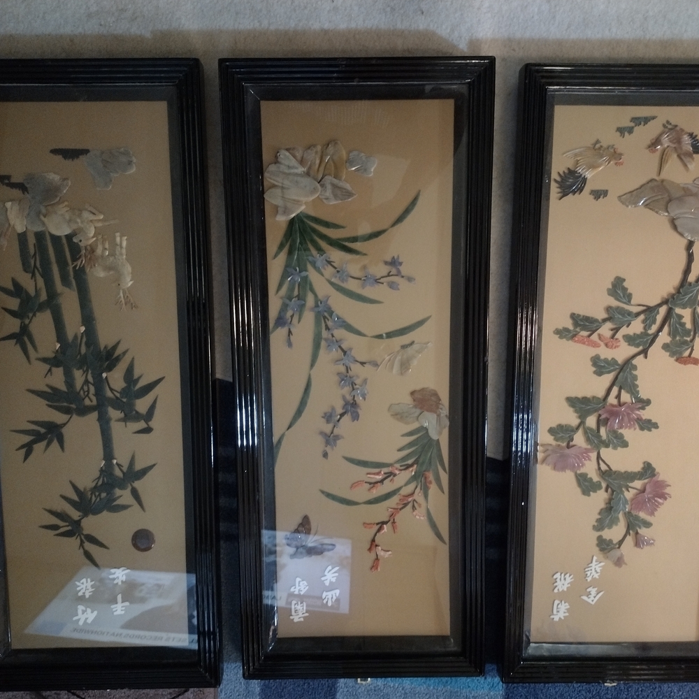 Framed Botanical Art Trio